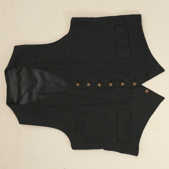 Vintage Dark Blue Suit Vest Old Waistcoat 46